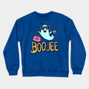 Cute And Funny Ghost Halloween Boujee Boo-Jee Design Crewneck Sweatshirt